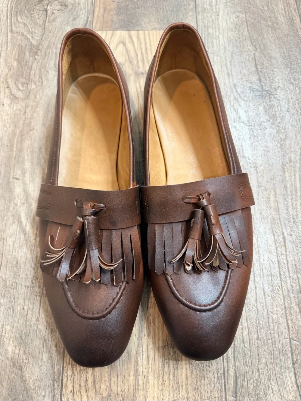 Men's Brown Tassel Kiltie Loafers — Sleek Slip-On Dress Shoes